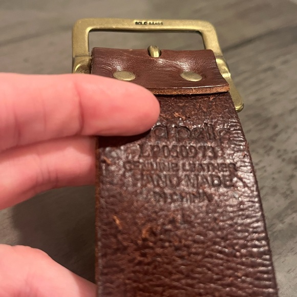 Linea Pelle Leather Crystal & Studs Belt - Dark Brown - Size Large - Like New! - Picture 4 of 8